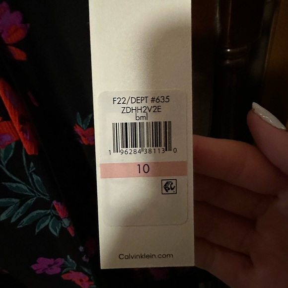 CALVIN KLEIN NET floral chiffon midi dress - Picture 6 of 9